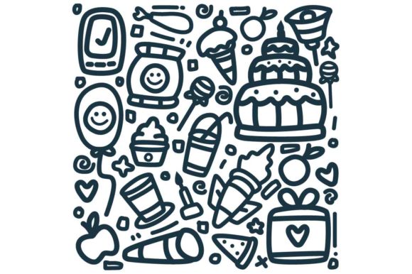 Birthday Kawaii Doodle Design Template Guide