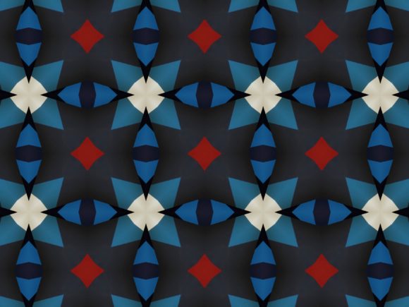 Blue Red Ornament Pattern: Versatile Design for Creative Projects