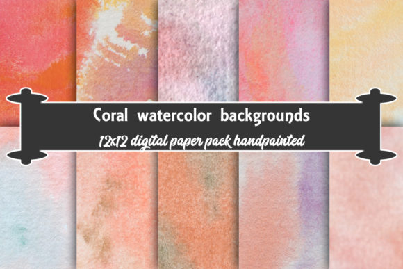 Coral Watercolor Backgrounds Bring Warmth and Versatility to Your Creative Projects