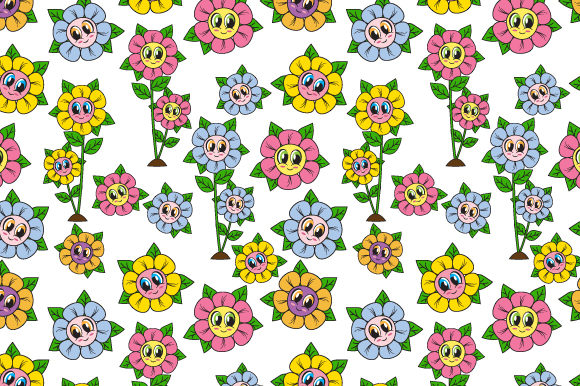 Cute Flower Seamless Pattern Design