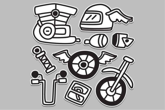 Doodle Design Cartoon Motorcycle Sticker: How Kawaii Illustration Art Is Driving Modern Merchandise