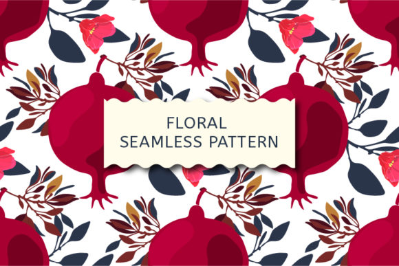 Floral Seamless Pattern. Pomegranates: A Strategic Asset for Design and Branding