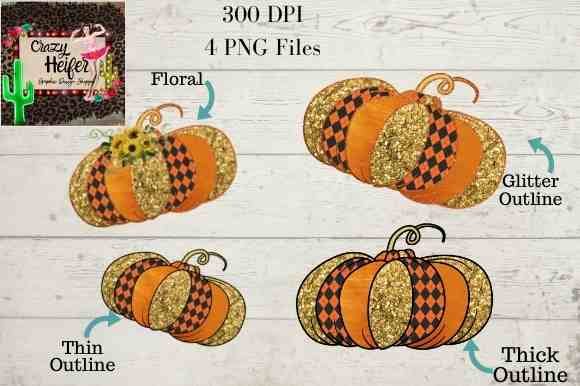 Gold Rustic Pumpkin Glitter PNG: A Design Asset for Seasonal and Year-Round Creativity
