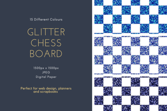 How to Use a Glitter Chess Board and Digital Papers Collection for Stunning Craft Projects