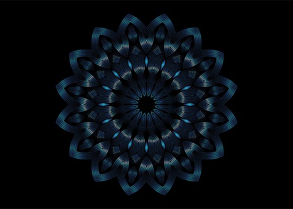 Mandala Pattern Flower Blue: A Versatile Vector for Creators and Small Business Owners