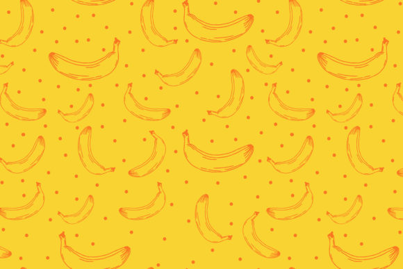 Yellow Banana Pattern: Versatile Design for Creative Projects